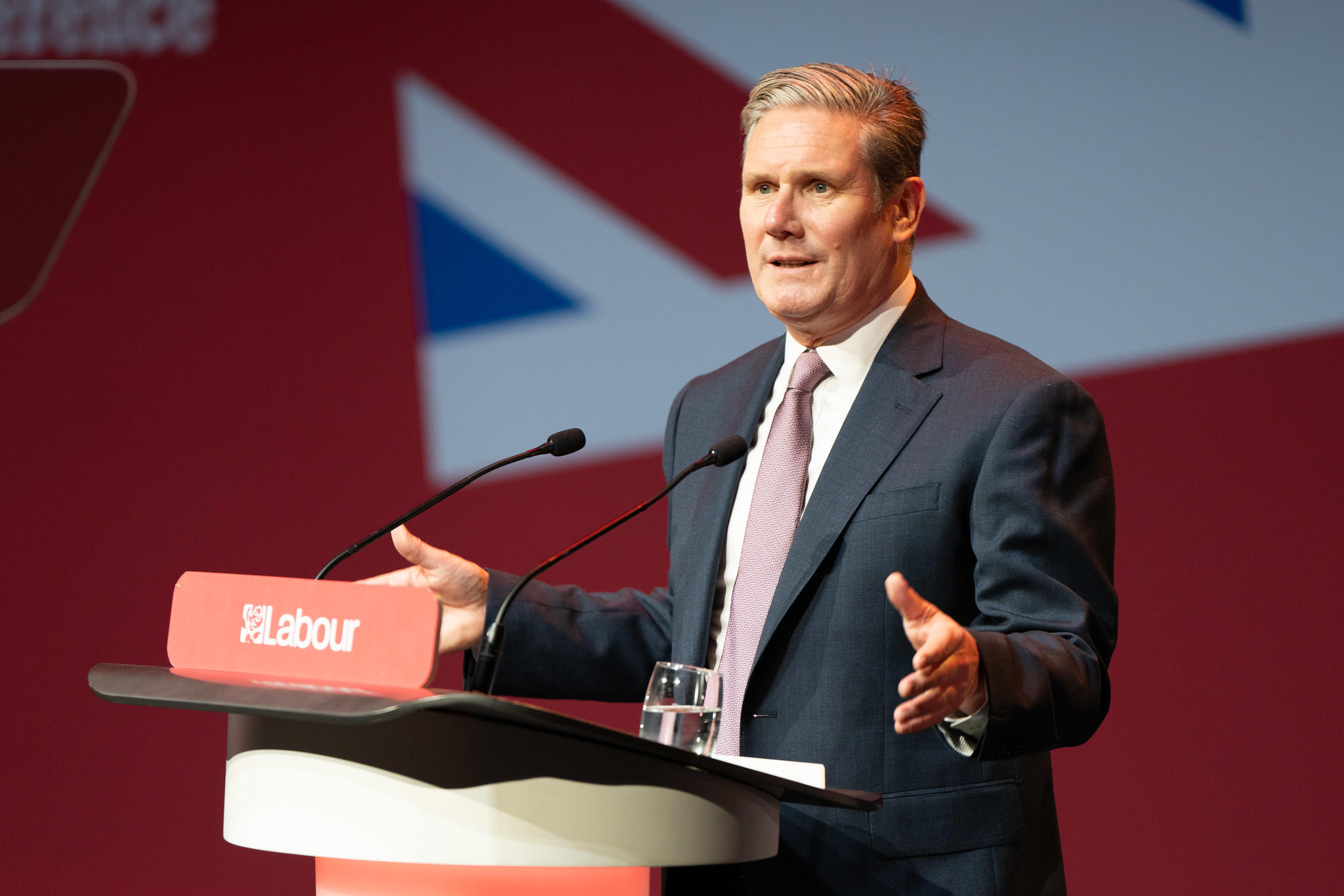 Sir Keir Starmer speaks to the Labour Conference